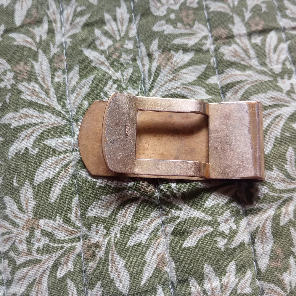 Classic Silver-Tone Money Clip with Monogram